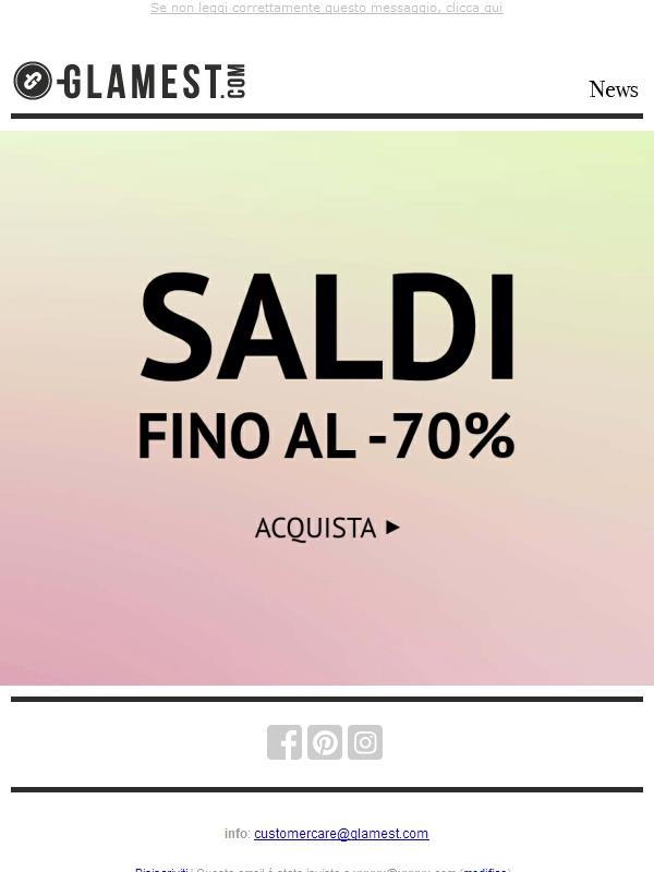 Saldi fino al -70% di sconto
