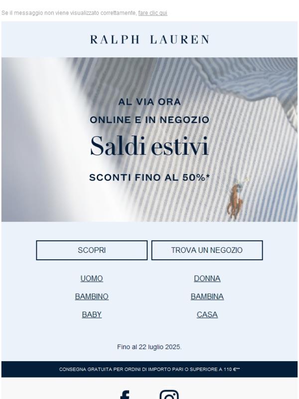 I nostri saldi estivi sono iniziati | Sconti fino al 50%