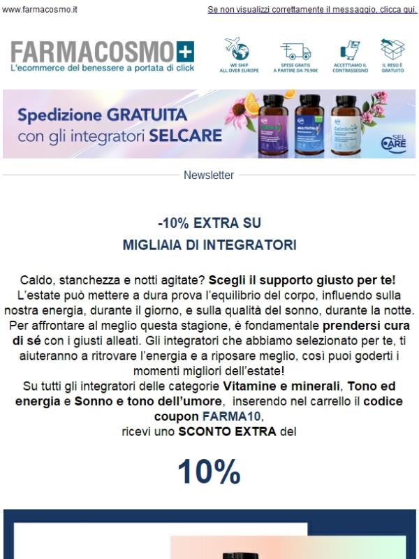 🌞 -10% Extra su migliaia di integratori