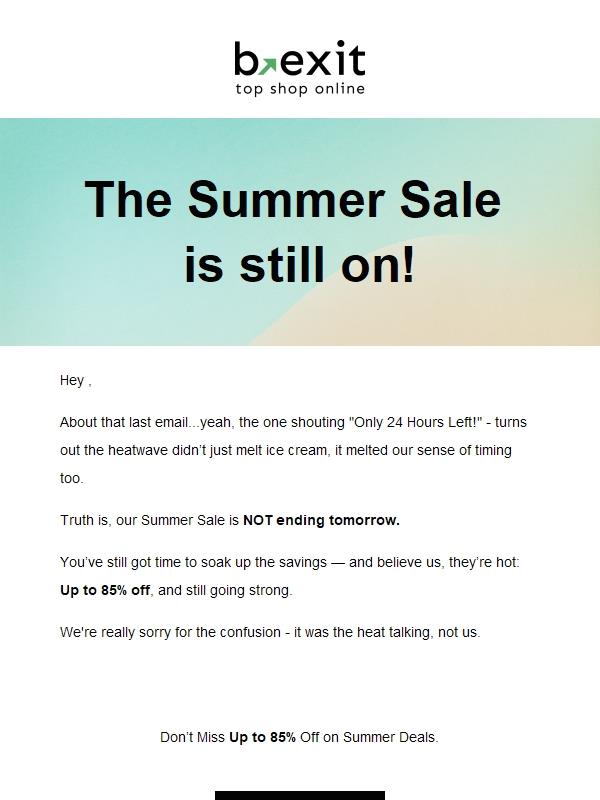 Oops...We were a bit dramatic