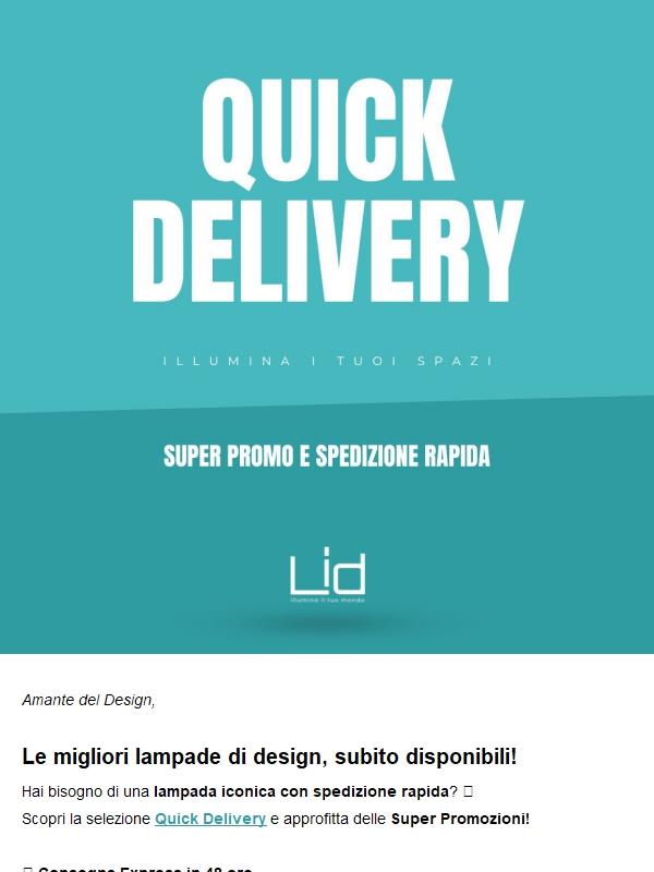 🕒 FLASH SALE: Quick Delivery & Super Promozioni!