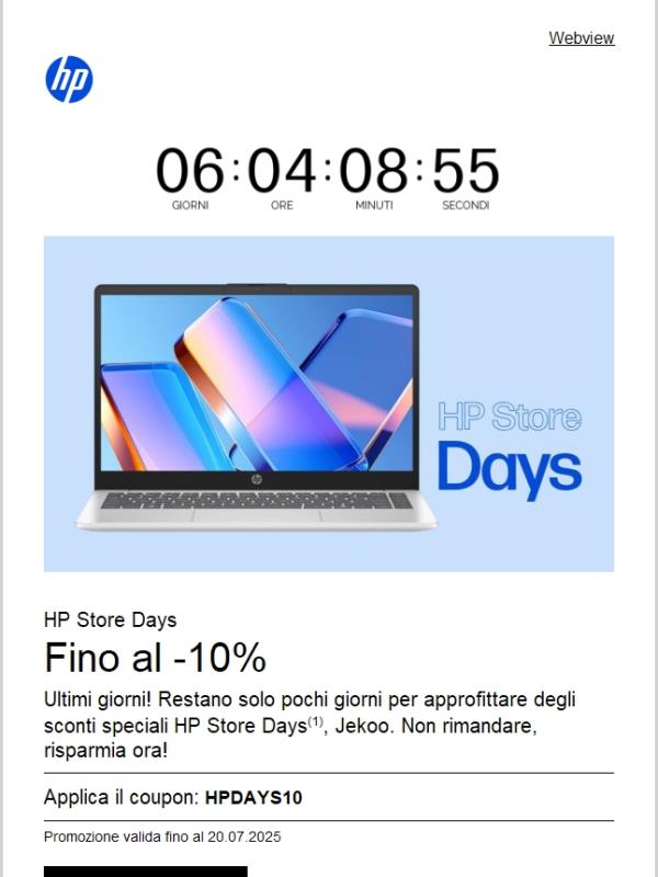 HP Store Days: ultimi giorni!