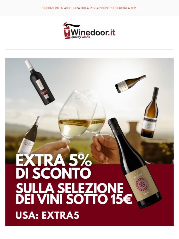 🤩EXTRA SCONTO sui vino sotto i 15€