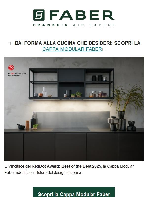 ✨ Scopri la Cappa Modular Faber e rinnova la tua cucina con un clic!
