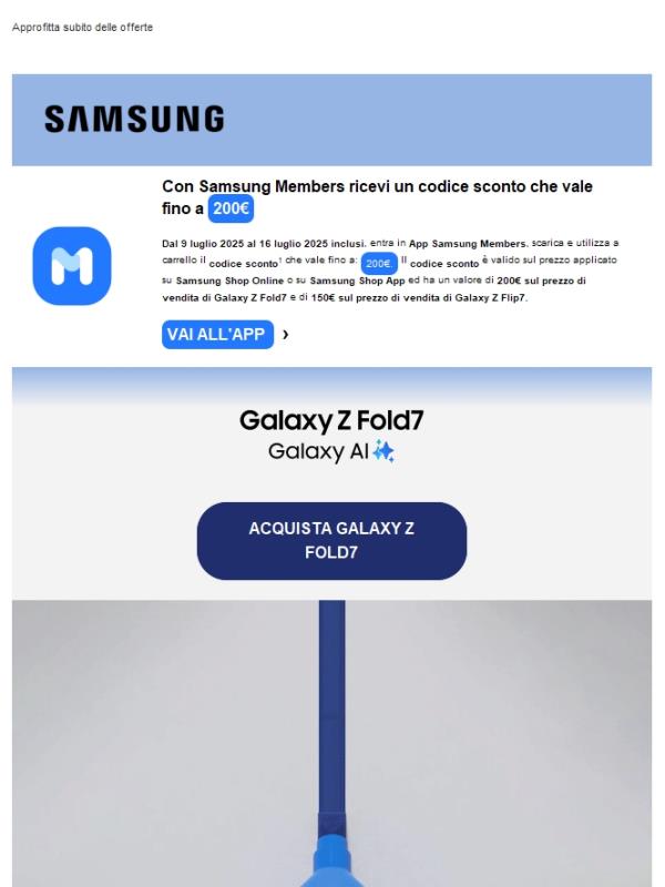 Tuo da 1099€🔥nuovo Galaxy Z Fold7