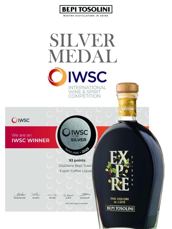 BEPI TOSOLINI - EXPRE' VINCE LA SILVER MEDAL AGLI IWSC 2025