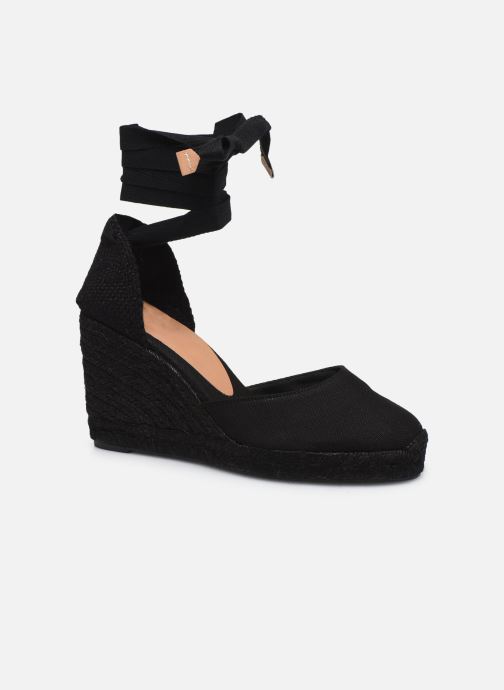 Castaner Espadrillas con zeppa e piattaforme Carina C H8 donne nero