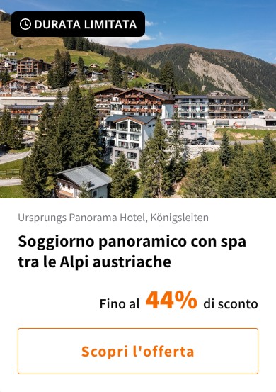 Soggiorno panoramico con spa tra le Alpi austriache