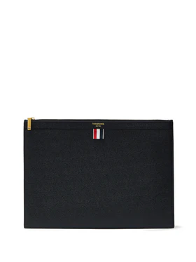 Porta Documenti Briefcase in Pelle Nera Thom Browne