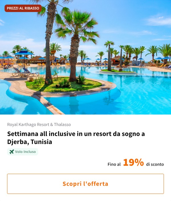Settimana all inclusive in un resort da sogno a Djerba, Tunisia