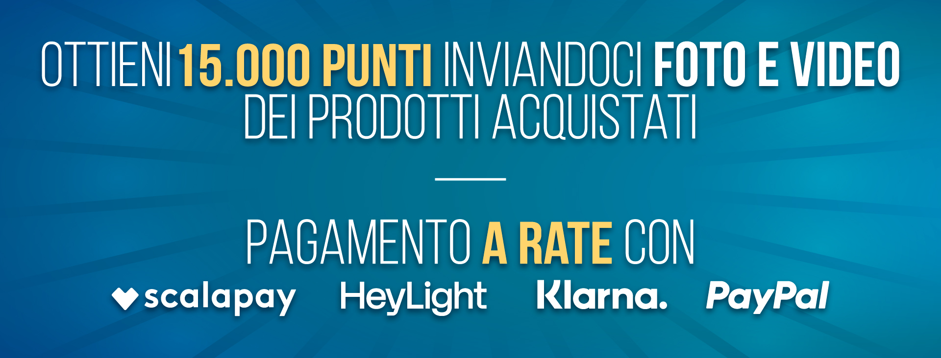 paga in 3 rate con paypal e klarna e Heylight