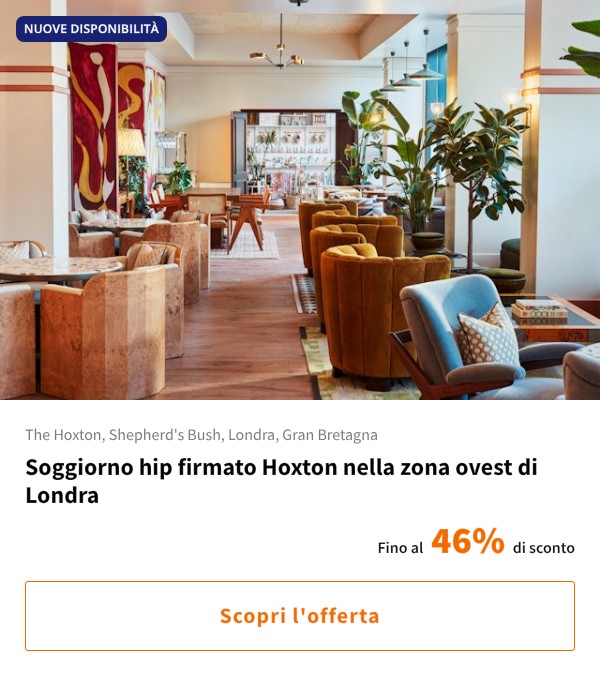 Soggiorno hip firmato Hoxton nella zona ovest di Londra