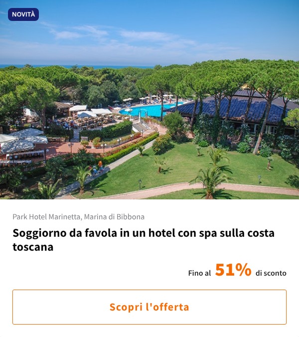 Soggiorno da favola in un hotel con spa sulla costa toscana