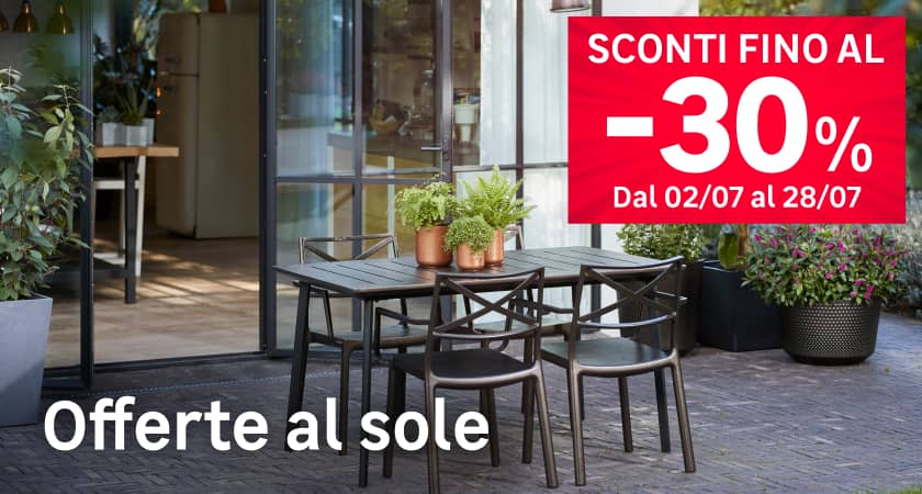 offerte al sole per prodotti da esterno con sconti fino al 30%