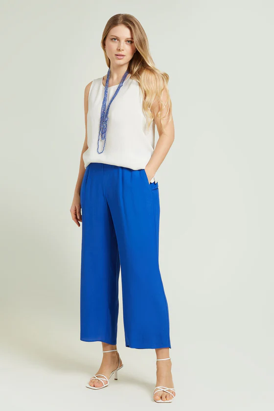 PANTALONI AMPI IN MAROCAINE