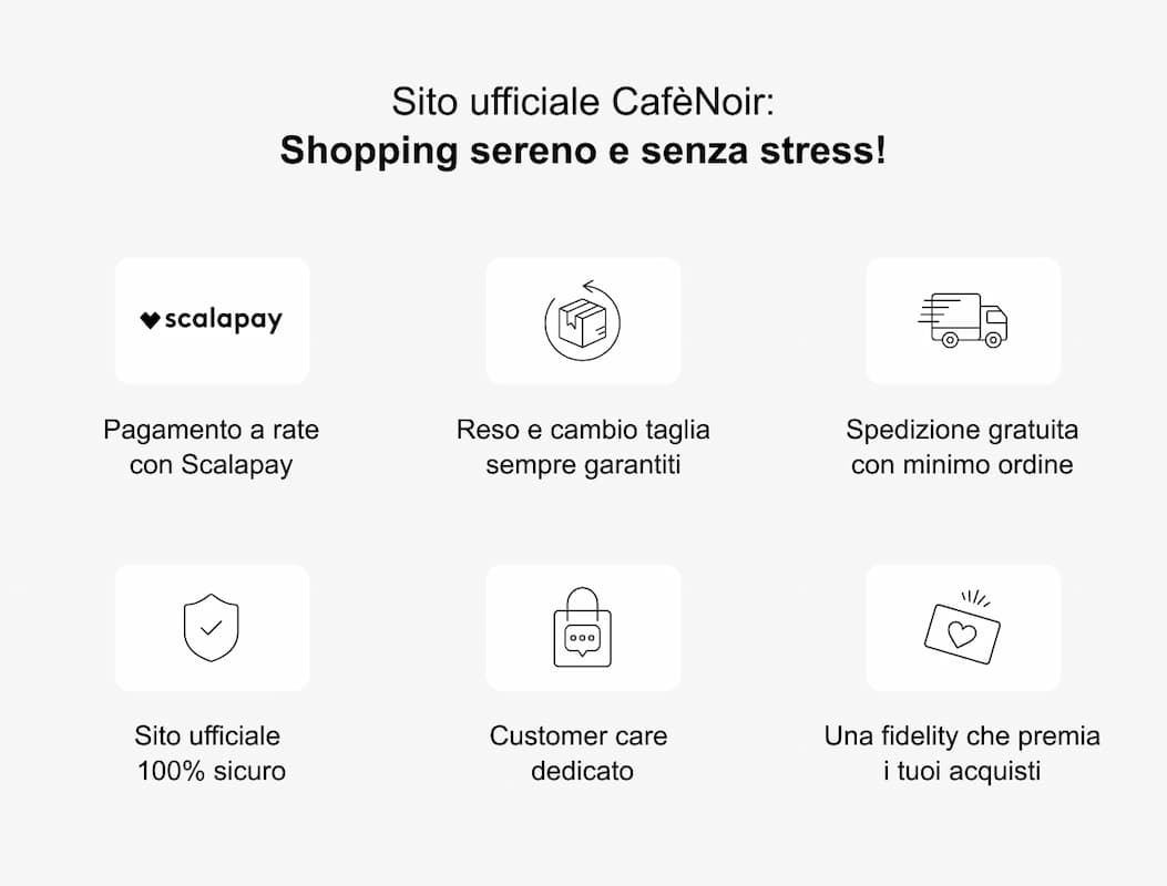 Sito ufficiale CafèNoir: shopping sereno e senza stress