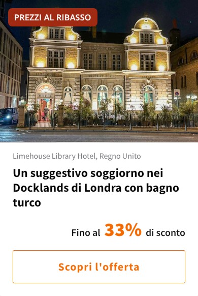 Un suggestivo soggiorno nei Docklands di Londra con bagno turco