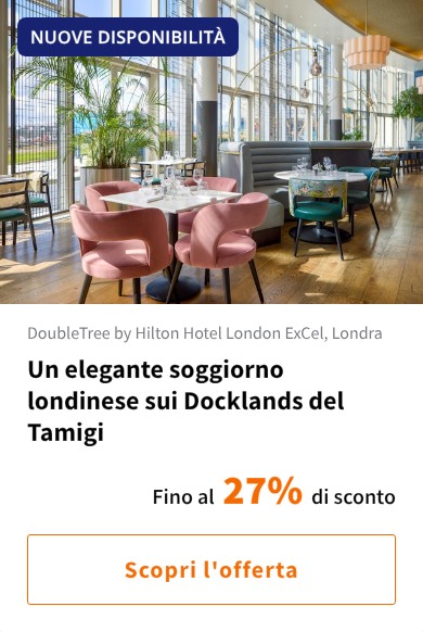 Un elegante soggiorno londinese sui Docklands del Tamigi