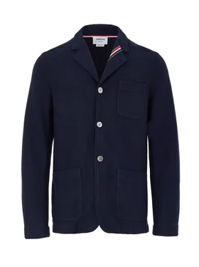 Giacca Destrutturata in Cotone Blu Thom Browne