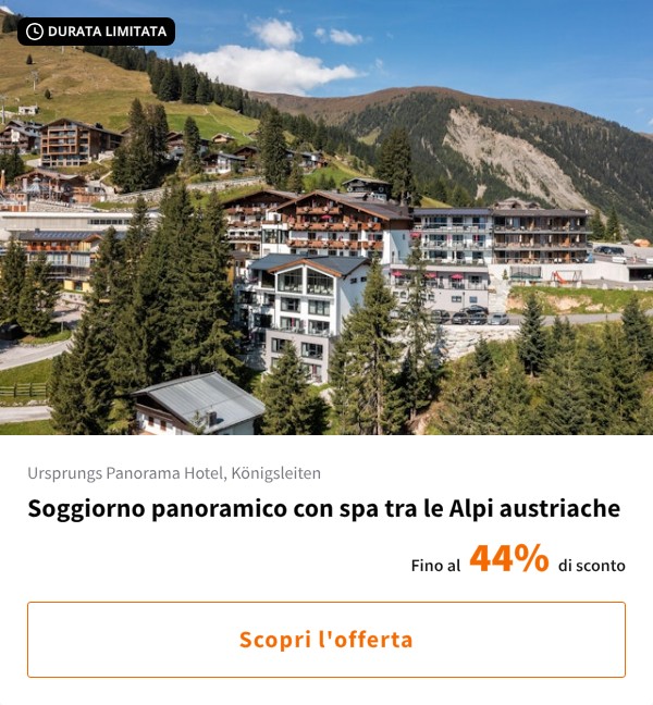Soggiorno panoramico con spa tra le Alpi austriache
