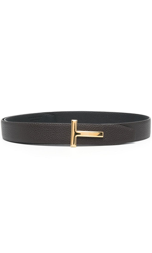 Soft grain leather reversible t belt 30 mm