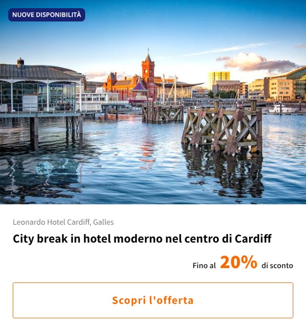 City break in hotel moderno nel centro di Cardiff