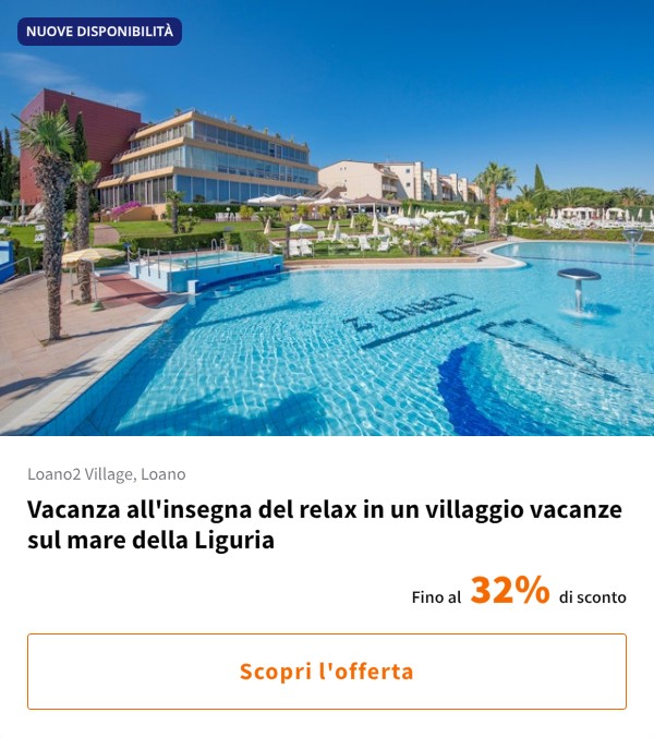 Vacanza all'insegna del relax in un villaggio vacanze sul mare della Liguria