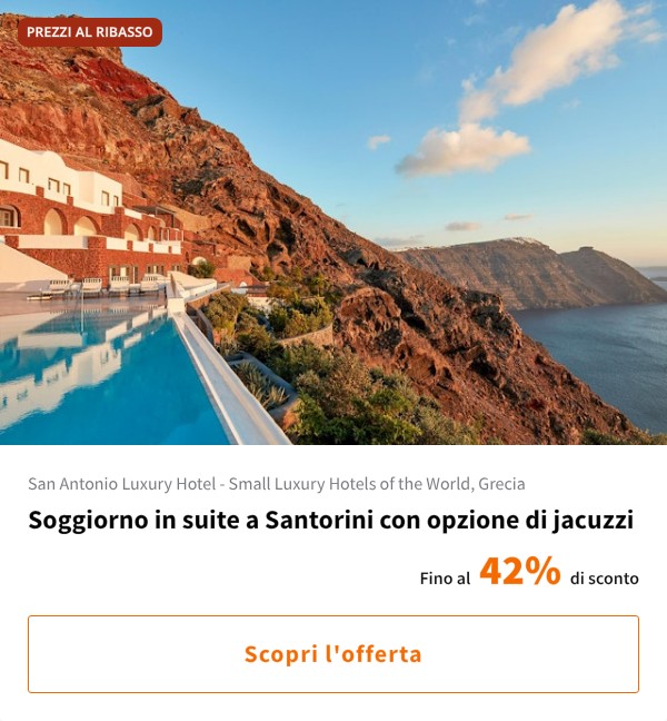 Soggiorno in suite a Santorini con opzione di jacuzzi