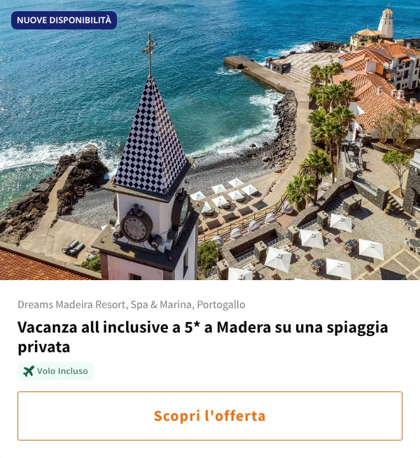 Vacanza all inclusive a 5* a Madera su una spiaggia privata