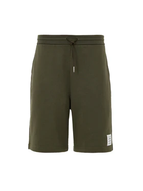 Pantaloncini Verdi in Cotone Mezza Coscia Thom Browne