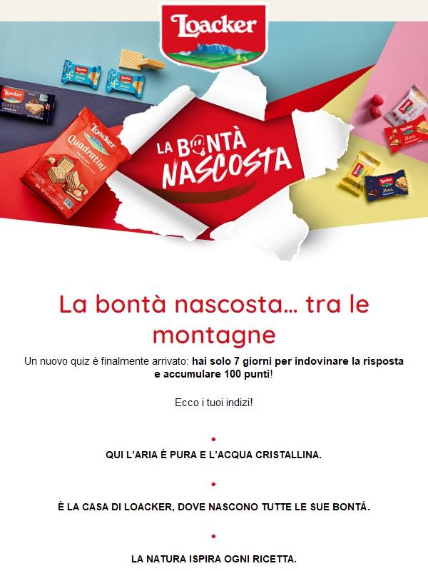 Concorso La Bontà Nascosta, accumula punti con il quinto quiz!