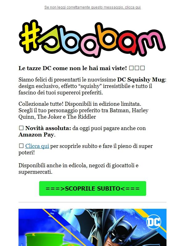 Novità! Arrivano le DC Squishy Mug – Ora puoi pagare anche con Amazon Pay