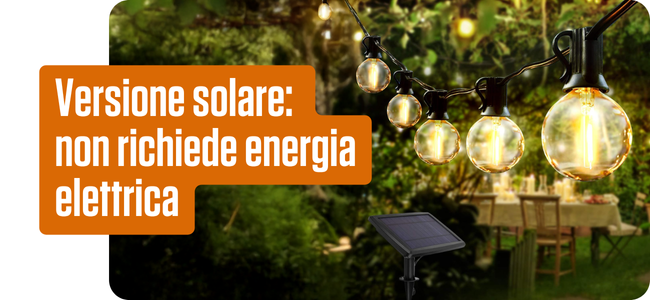 Versione solare: non richiede energia elettrica!