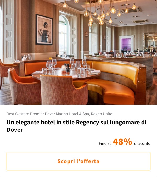 Un elegante hotel in stile Regency sul lungomare di Dover