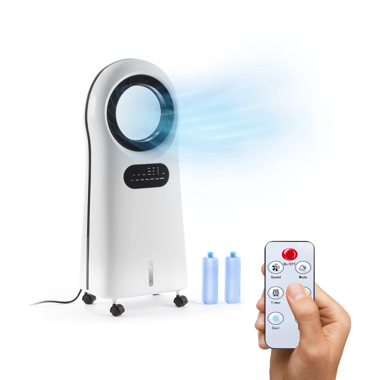 Image of Ventilatore Raffrescatore 110W con Serbatoio 3,5L, LED Display e Telecomando