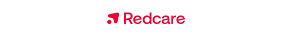 Logo rosso di Redcare su sfondo bianco
