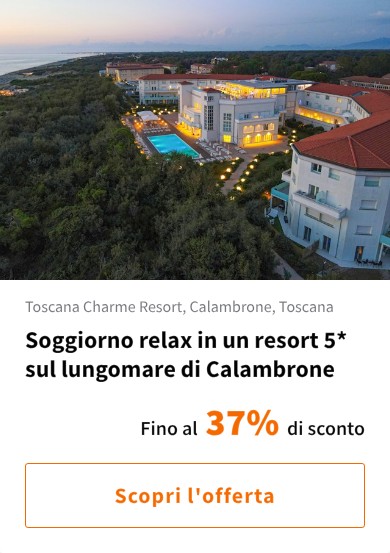 Soggiorno relax in un resort 5* sul lungomare di Calambrone