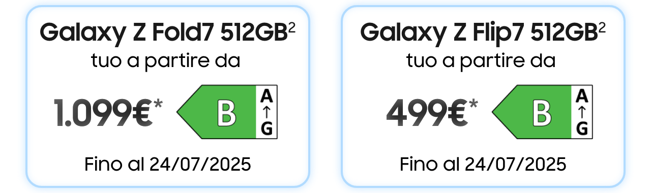 Offerta se acquisti Galaxy Z Fold7 | Z Flip7