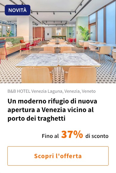 Un moderno rifugio di nuova apertura a Venezia vicino al porto dei traghetti