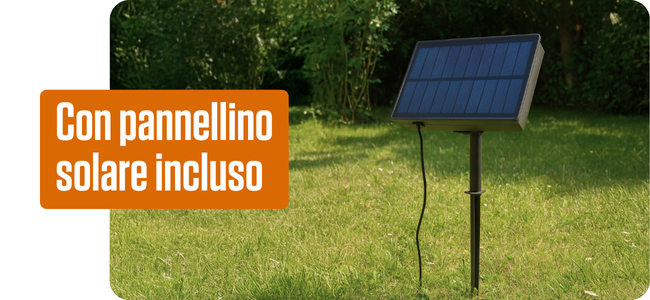 con pannellino solare incluso