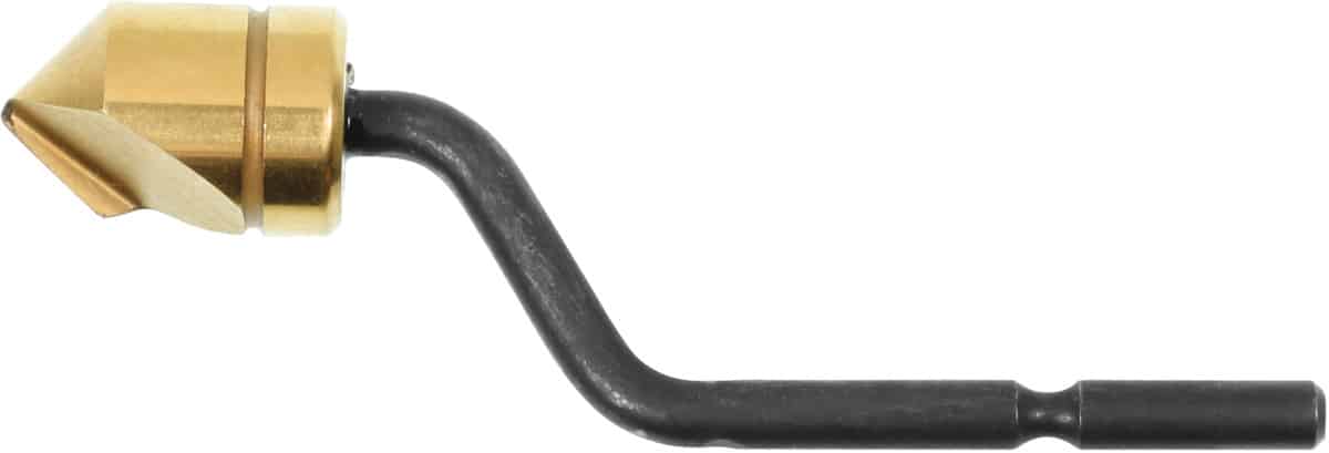 NOGA - Testa di sbavatura per fori 90°, con stelo HSS con rivestimento TiN, TiN, ⌀ Testa di sbavatura: 10,4 mm