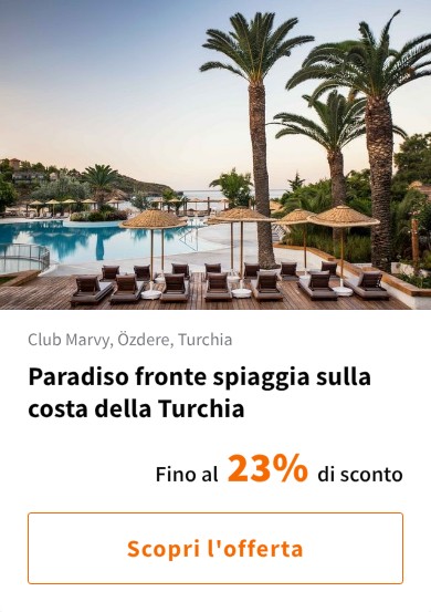 Paradiso fronte spiaggia sulla costa della Turchia