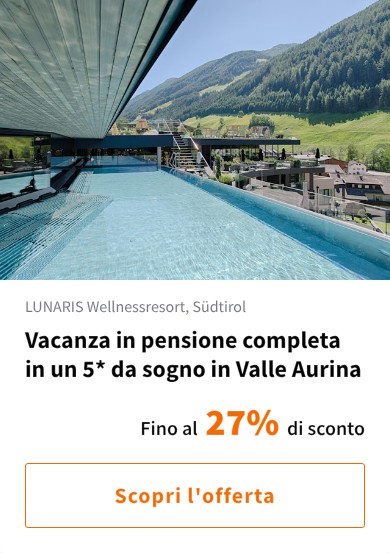 Vacanza in pensione completa in un 5* da sogno in Valle Aurina