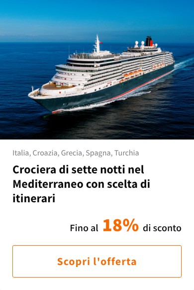 Crociera di sette notti nel Mediterraneo con scelta di itinerari