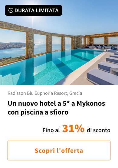 Un nuovo hotel a 5* a Mykonos con piscina a sfioro