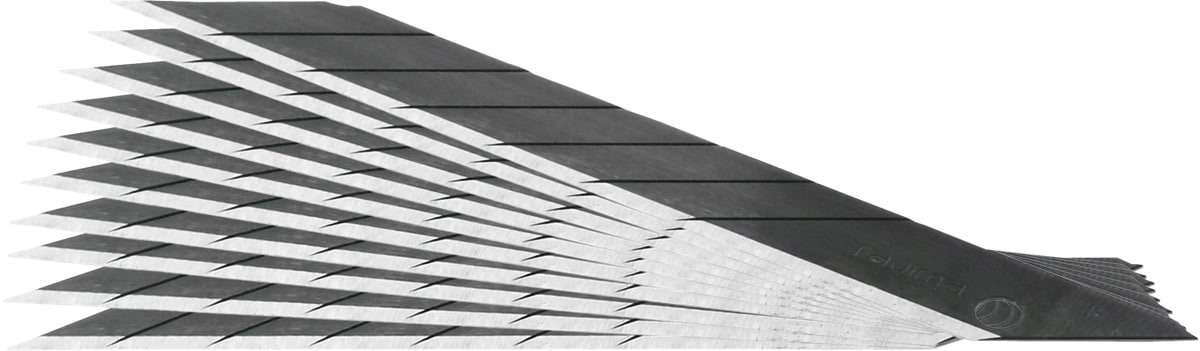 LUTZ BLADES - Set di 10 lame preincise a settori “multisharp”, 9 mm, punta a 30°, Numero: 10