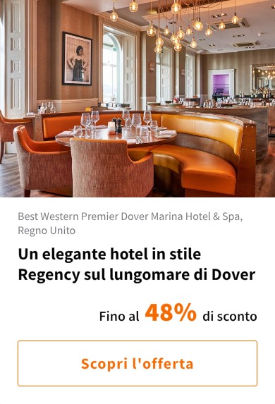Un elegante hotel in stile Regency sul lungomare di Dover