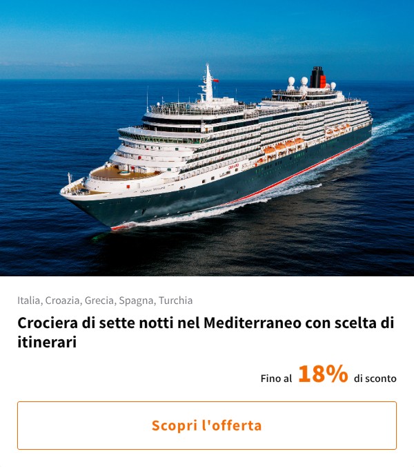 Crociera di sette notti nel Mediterraneo con scelta di itinerari