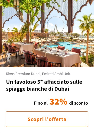 Un favoloso 5* affacciato sulle spiagge bianche di Dubai