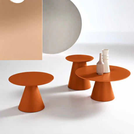 Tavolino da Salotto per Caffè, Rotondo e Moderno cm ⌀ 60x40